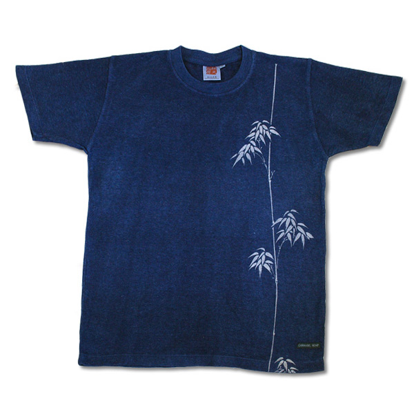 母の日の贈り物|ヘンプコットンTシャツ（半袖）【若竹】 藍染め