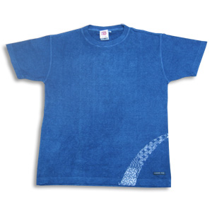 父の日の贈り物|ヘンプコットンTシャツ（半袖）【小紋】 藍染め